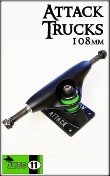 ABEC 11 TRUCKS - Attack Truck - 108mm Conventional Black Finish (one truck)