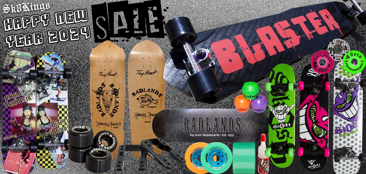 Happy New Year Sale!  Save on decks, completes, wheels, apparel & more!