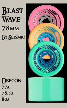SEISMIC BLAST WAVE WHEELS - 78mm - Defcon (One pair/2 wheels)