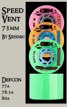 SEISMIC SPEED VENT WHEELS - 73mm - Defcon (One pair/2 wheels)