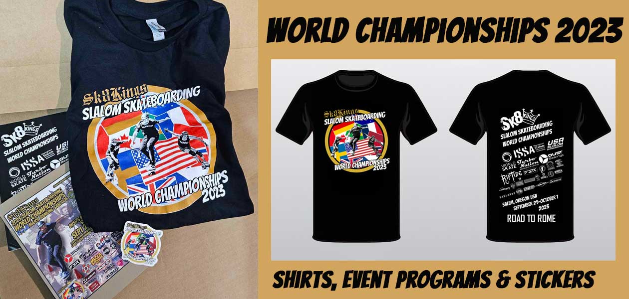 Collector Shirts, Programs & Stickers - Slalom Skateboarding World Championships 2023