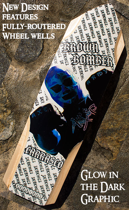 Brown Bomber Glow in the Dark WoodySeries Axe Decks @ Sk8Kings.com