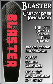 SK8Kings LDP/Longboard Deck - Blaster - Axe Ultimate Carbon Fiber Series