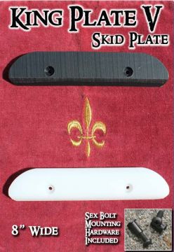 Sk8Kings Skid Plate - Nose/Tail Deck Protector 8" Plate V (one plate +hardware)