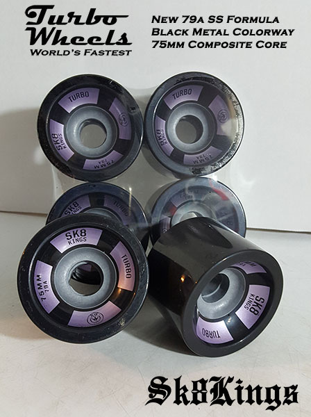 Turbo SS Black Metal 79a Wheels at Sk8Kings.com