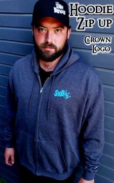 Sk8Kings Hoodie - Full-Zip Front Long Sleeve Fleece - Crown Logo
