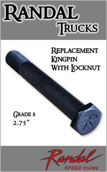 RANDAL KINGPIN (PARTS) - Genuine Replacement Kingpin Grade 8 (one kingpin/locknut)