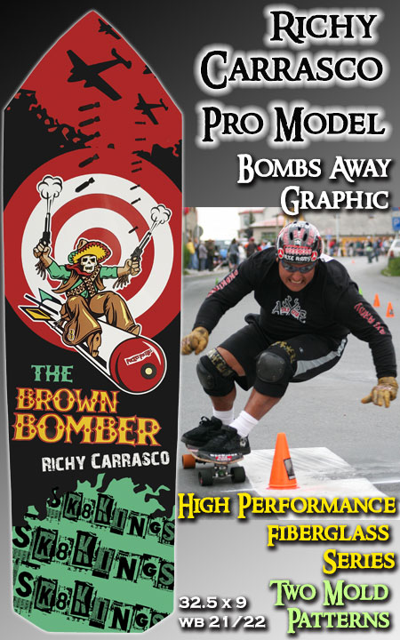 Richy Carrasco Brown Bomber Pro - Axe Slalom Skateboard Deck