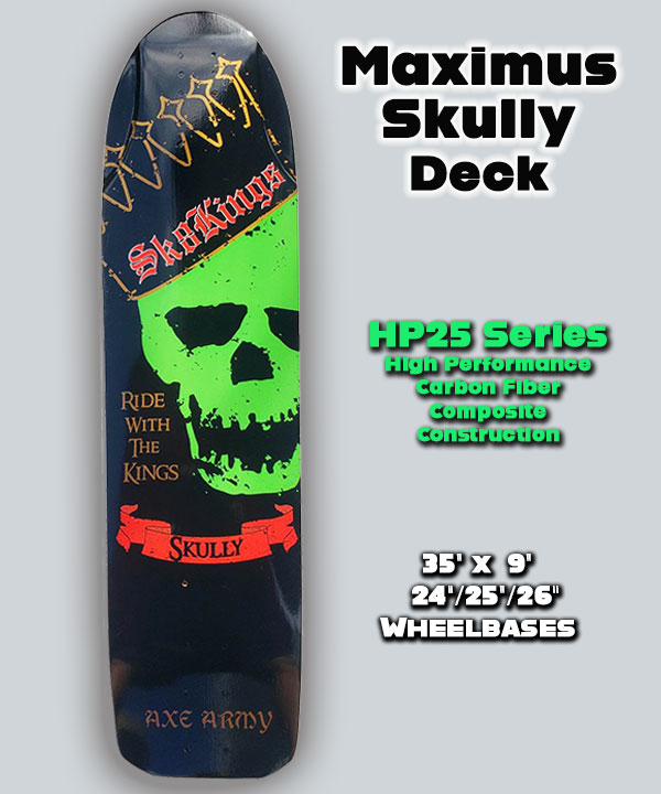 Skully Maximus Axe HP25 Carbon Racing Slalom Skateboard deck