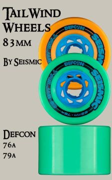SEISMIC TAILWIND WHEELS - 83mm - Defcon - Two Duros (One pair/2 wheels)