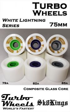 Sk8Kings - Turbo Wheels - White Lightning Formula C-Core 75mm - 79a, 82a & 85a (2 wheels)