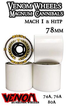 VENOM WHEELS - MAGNUM CANNIBALS 78MM - TWO FORMULAS/THREE DUROS (four wheels)