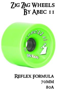 ABEC 11 - ZIG ZAG WHEELS - REFLEX FORMULA - 70mm 80a (Two Wheels)