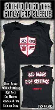 SHIELD LOGO TEE -- GIRLY CAP SLEEVE