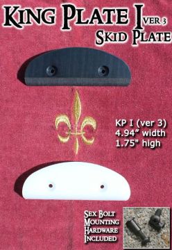 Sk8Kings Skid Plate - Nose/Tail Deck Protector 4.94" Plate I (Ver3)  (one plate +hardware)