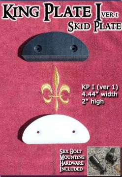Sk8Kings Skid Plate - Nose/Tail Deck Protector 4.44" Plate I (Ver1) (one plate +hardware)