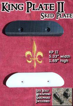 Sk8Kings Skid Plate - Nose/Tail Deck Protector 5.33" Plate II (one plate +hardware)