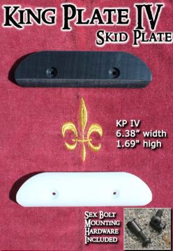 Sk8Kings Skid Plate - Nose/Tail Deck Protector 6.38" Plate IV (one plate +hardware)