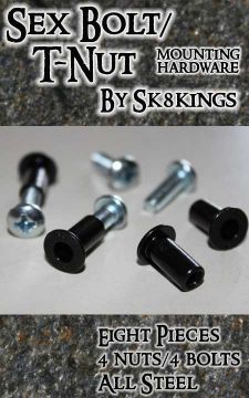 SEX BOLT / T-NUT MOUNTING HARDWARE (4 nuts / 4 bolts)