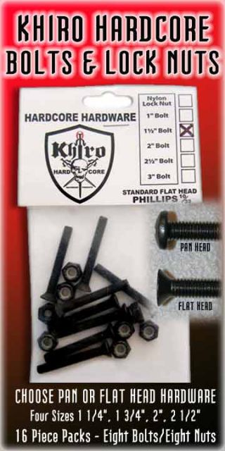 KHIRO - HARDCORE TRUCK MOUNTING HARDWARE SET (8 Bolts/8 Nuts)