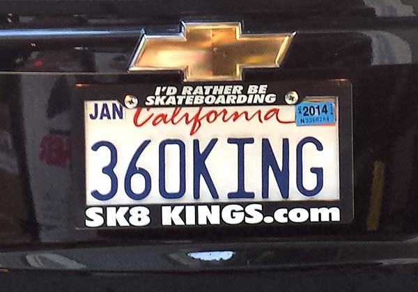 Sk8Kings License Plate Frame at Sk8Kings.com