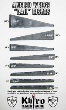 KHIRO ANGLED WEDGE RAIL RISER PAIR (2 pieces)