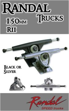 RANDAL TRUCKS - 150mm RII -  Silver or Black (one truck)